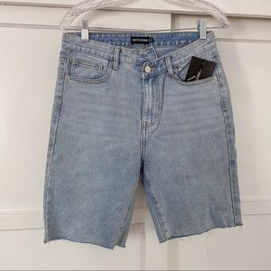 PLT Asymmetrical Jean Shorts